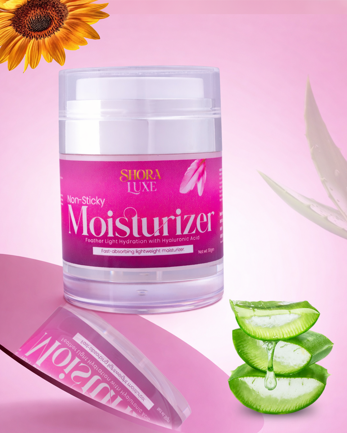 Non-Sticky Moisturizer | 50 ml |with Hyaluronic Acid and Aloe Vera