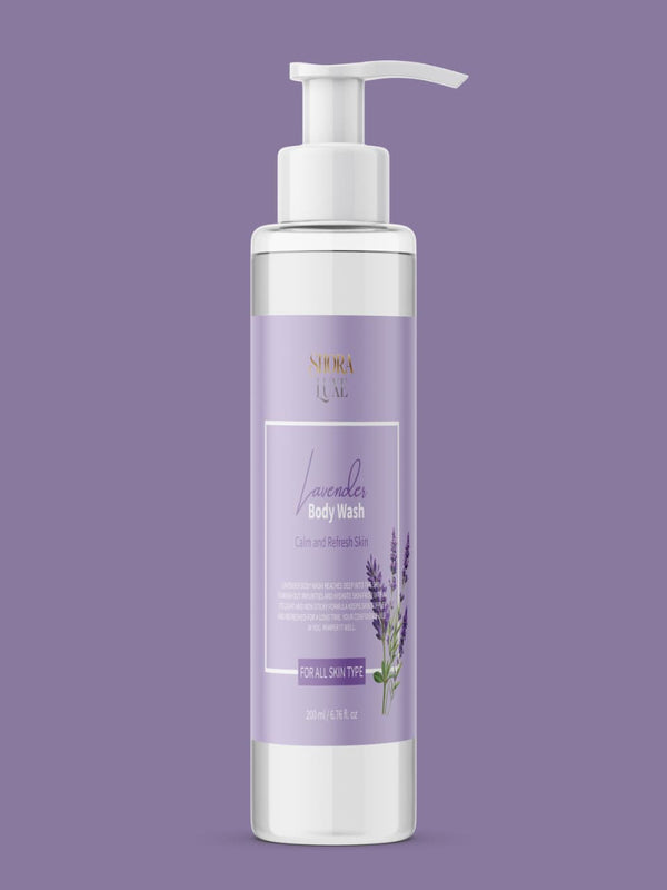 Lavender Body wash| Cleanse and relax the Skin| Hydrates the Skin| with Lavender Extract, Aloe Vera Extract, Chamomile Extract, Vitamin B5| Suitable for all skin types