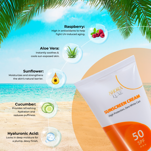 Sunscreen Cream SPF 50+++ | Broad-spectrum sunscreen for daily UV defense | 100 gm